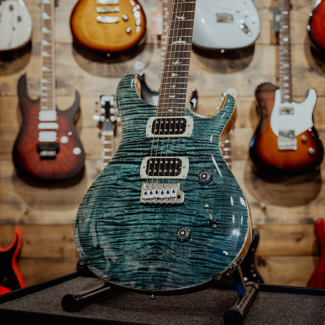 PRS SE Custom 24 Electric Guitar, Slate Blue, Gigbag