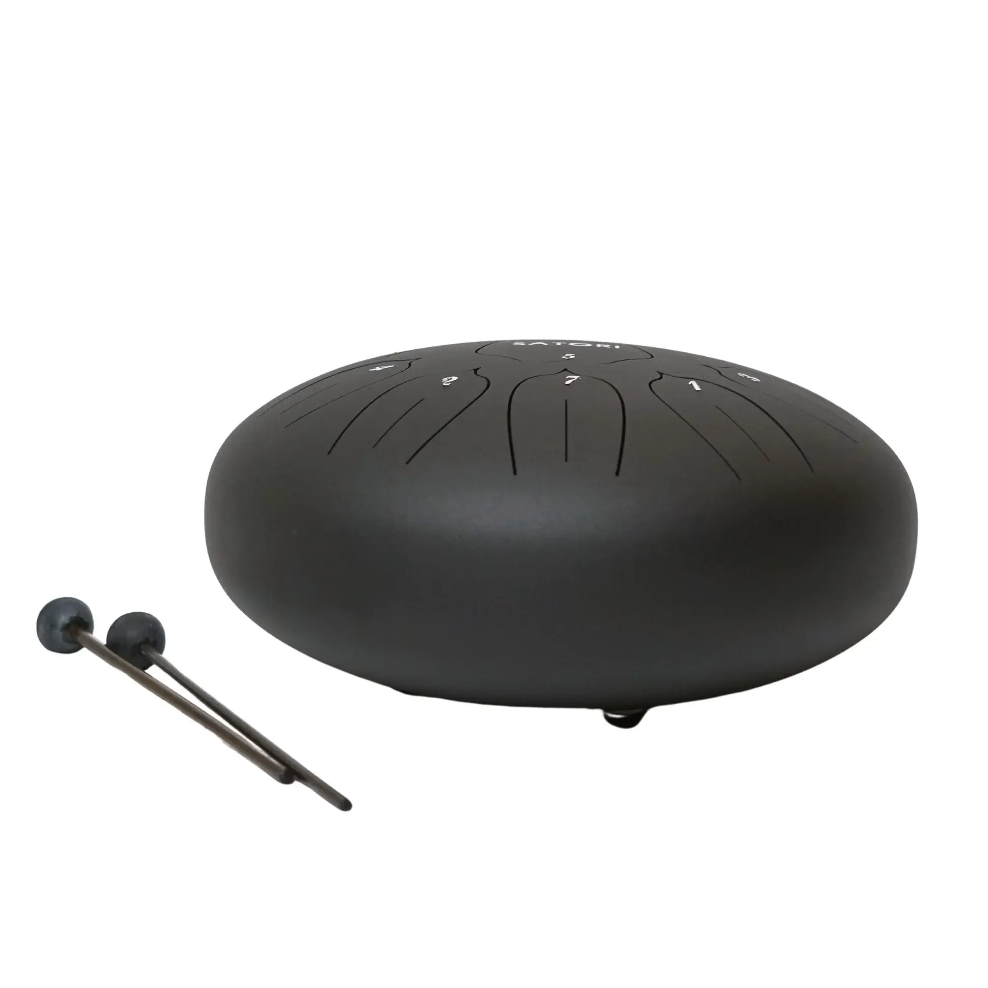 SATORI 12" Lotus Carbon Steel Tongue Drum, C Major (Includes Gigbag)
