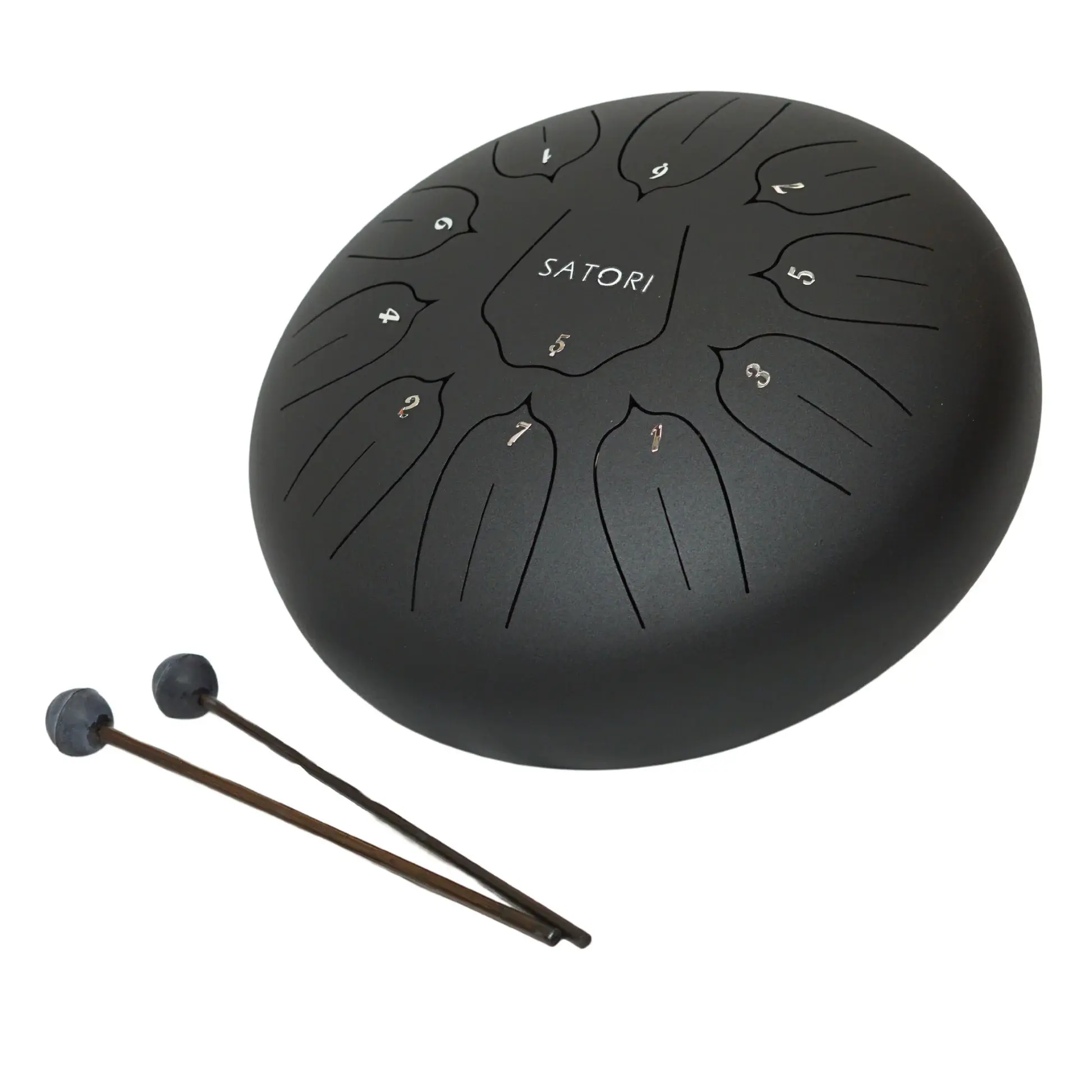 SATORI 12" Lotus Carbon Steel Tongue Drum, C Major (Includes Gigbag)
