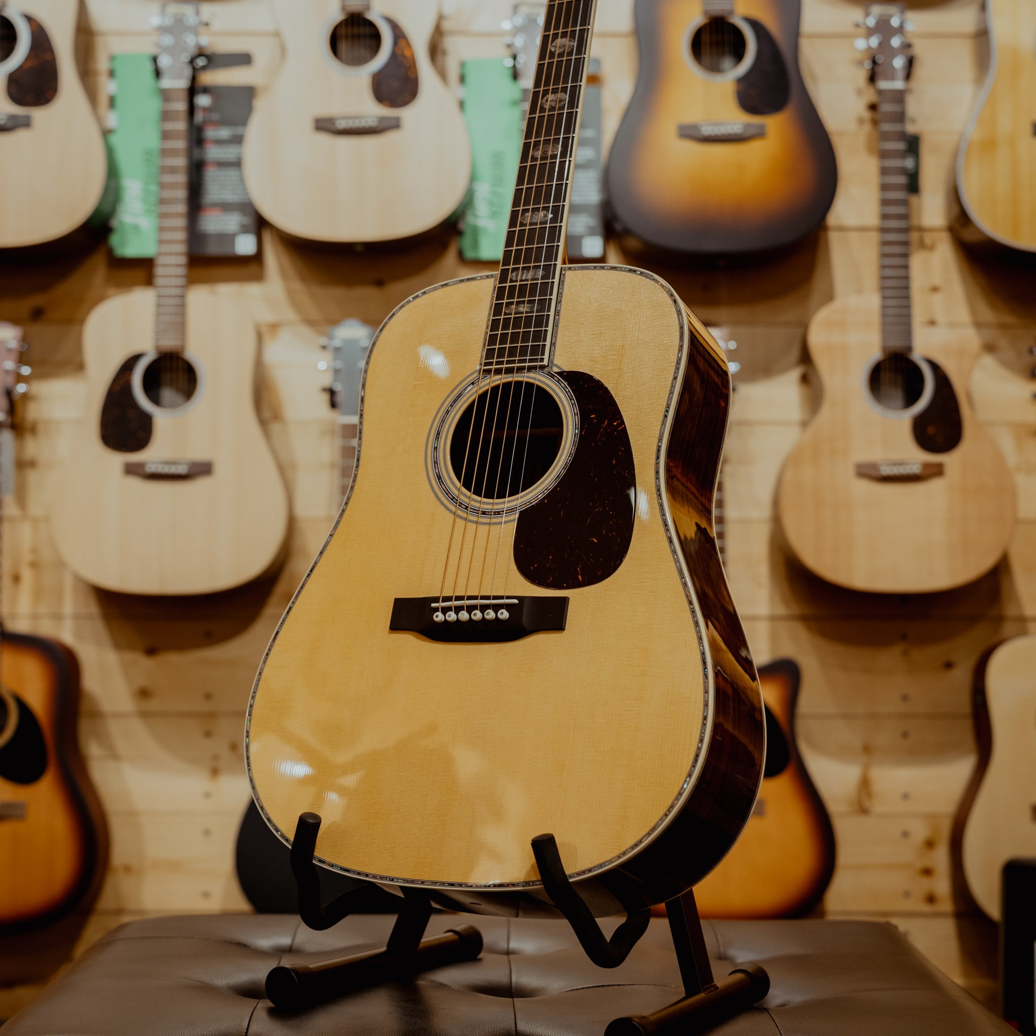 Martin D-45 Dreadnought Acoustic Guitar, Solid Spruce/Rosewood, w/Hardshell Case