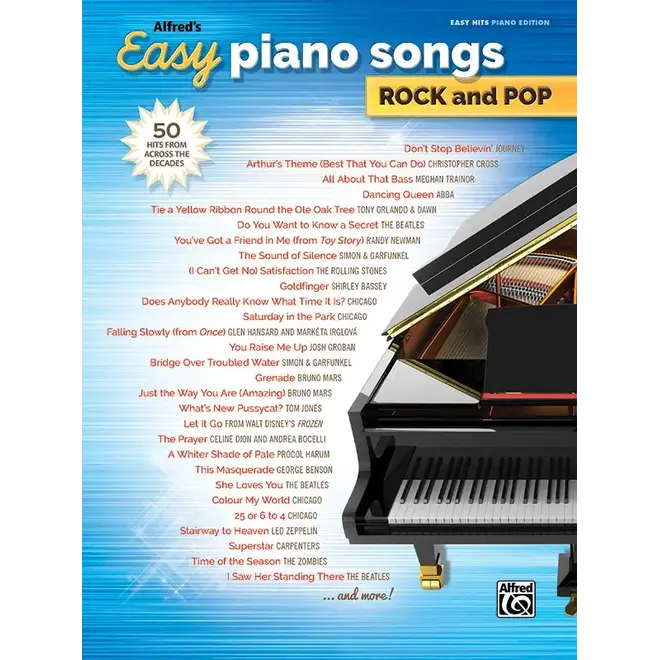 Alfred's Easy Piano Songs: Rock & Pop, Piano/Vocal/Guitar Book