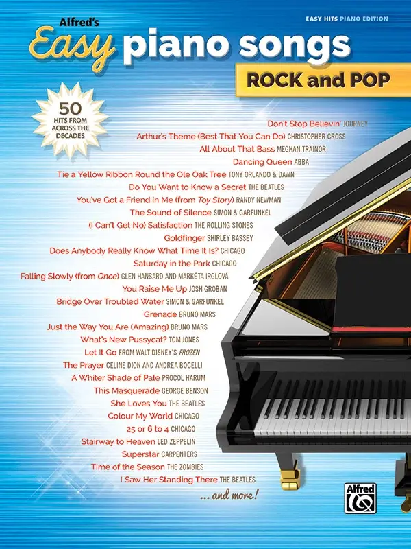 Alfred's Easy Piano Songs: Rock & Pop, Piano/Vocal/Guitar Book