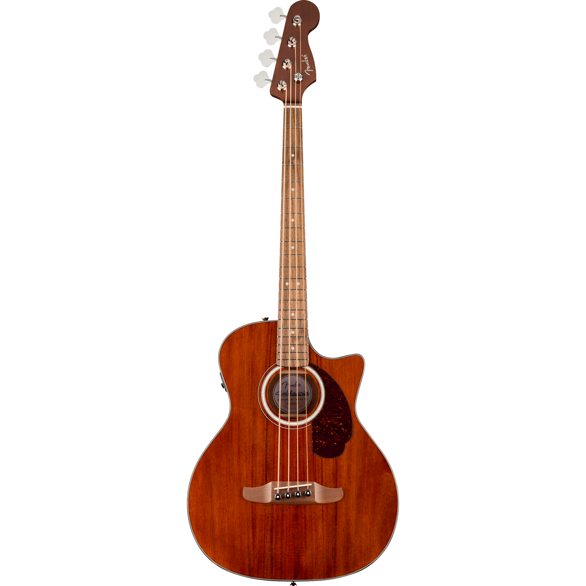 Fender California Deluxe Kingman CE Acoustic-Electric Bass Guitar, Solid Mahogany Top, Walnut Fingerboard, Natural