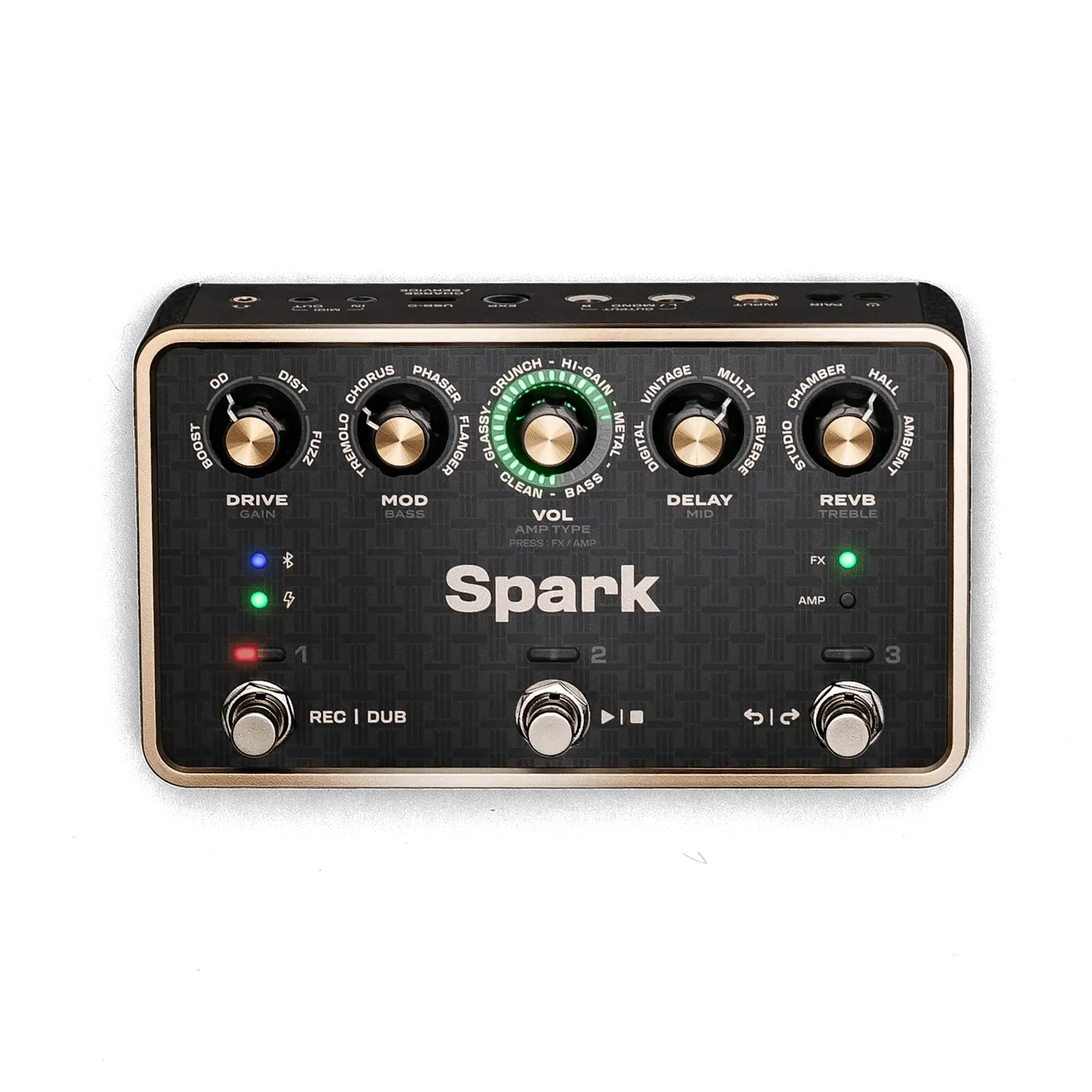 Positive Grid Spark Pedal Portable Smart Amp & Effects Pedal, w/Built-In Looper