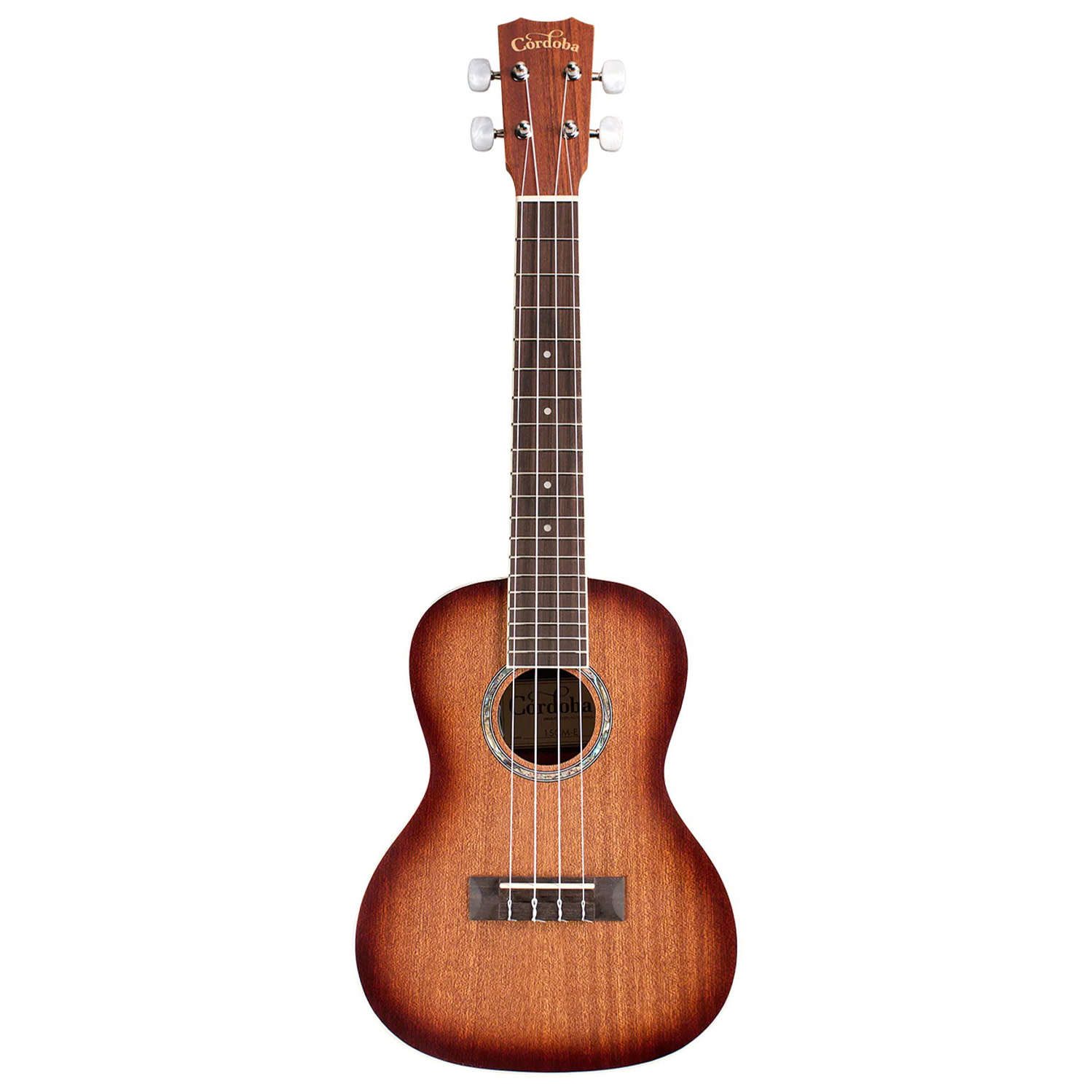 Cordoba 15CM-E Concert Acoustic-Electric Ukulele, Edge Burst