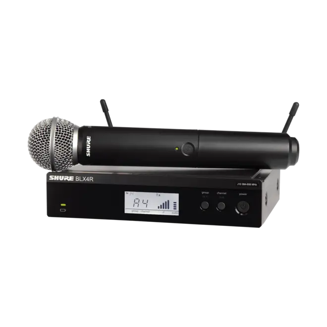 Shure BLX24R/SM58 Rackmount Wireless Vocal System w/SM58 Handheld Transmitter (Freq. H9)