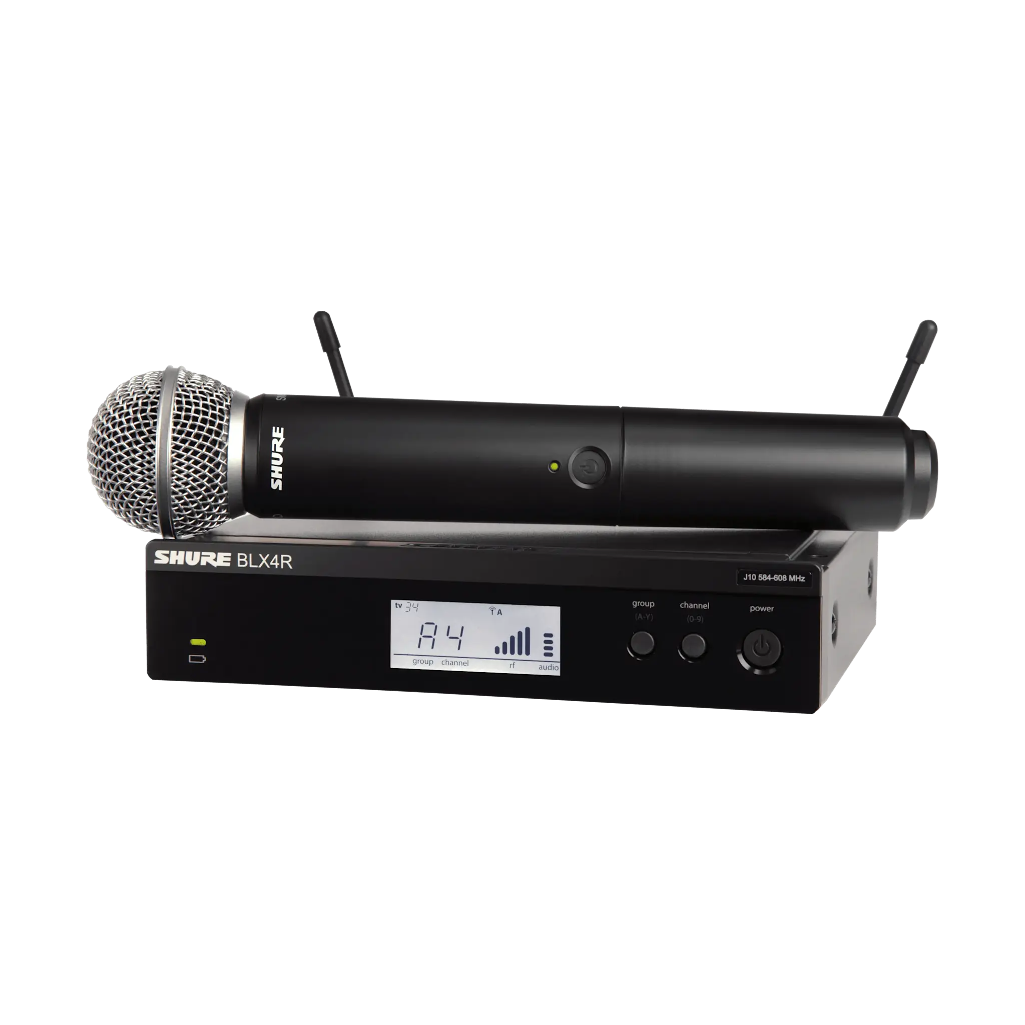 Shure BLX24R/SM58 Rackmount Wireless Vocal System w/SM58 Handheld Transmitter (Freq. H9)