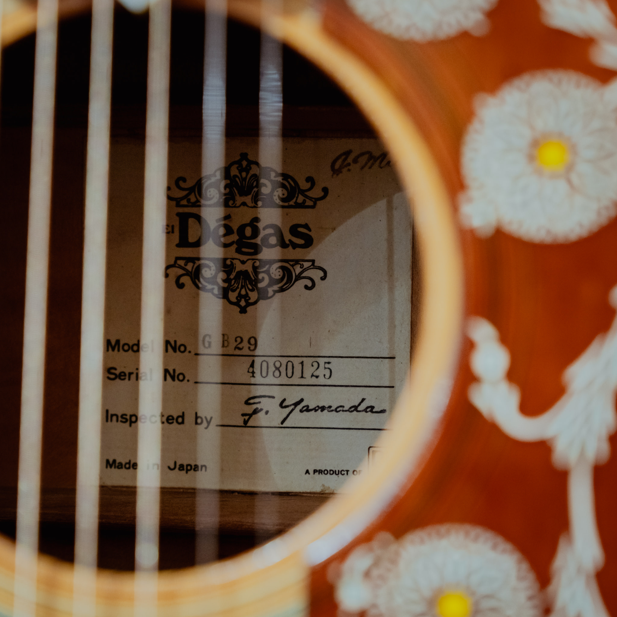 El Degas G B29 Super Jumbo Acoustic Guitar, Natural w/Case