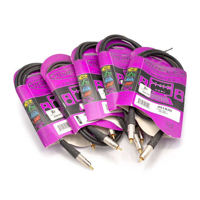 Digiflex Dataflex Series SPDIF Cables, 6' (Bundle of 5)