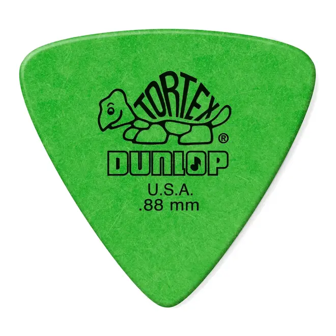 Dunlop Tortex Triangle Guitar Picks, .88 Green (6 Pack)