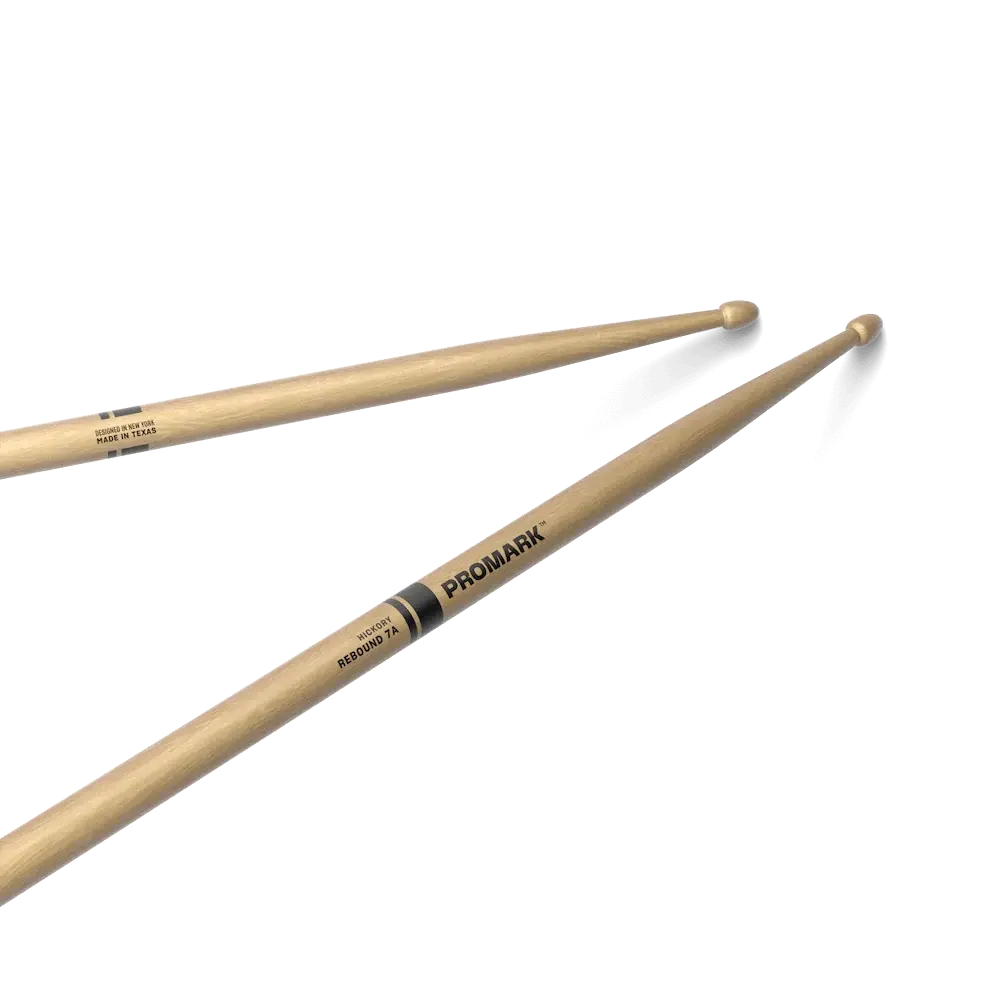 Promark Rebound Hickory Drumsticks, Acorn Tip, 7A