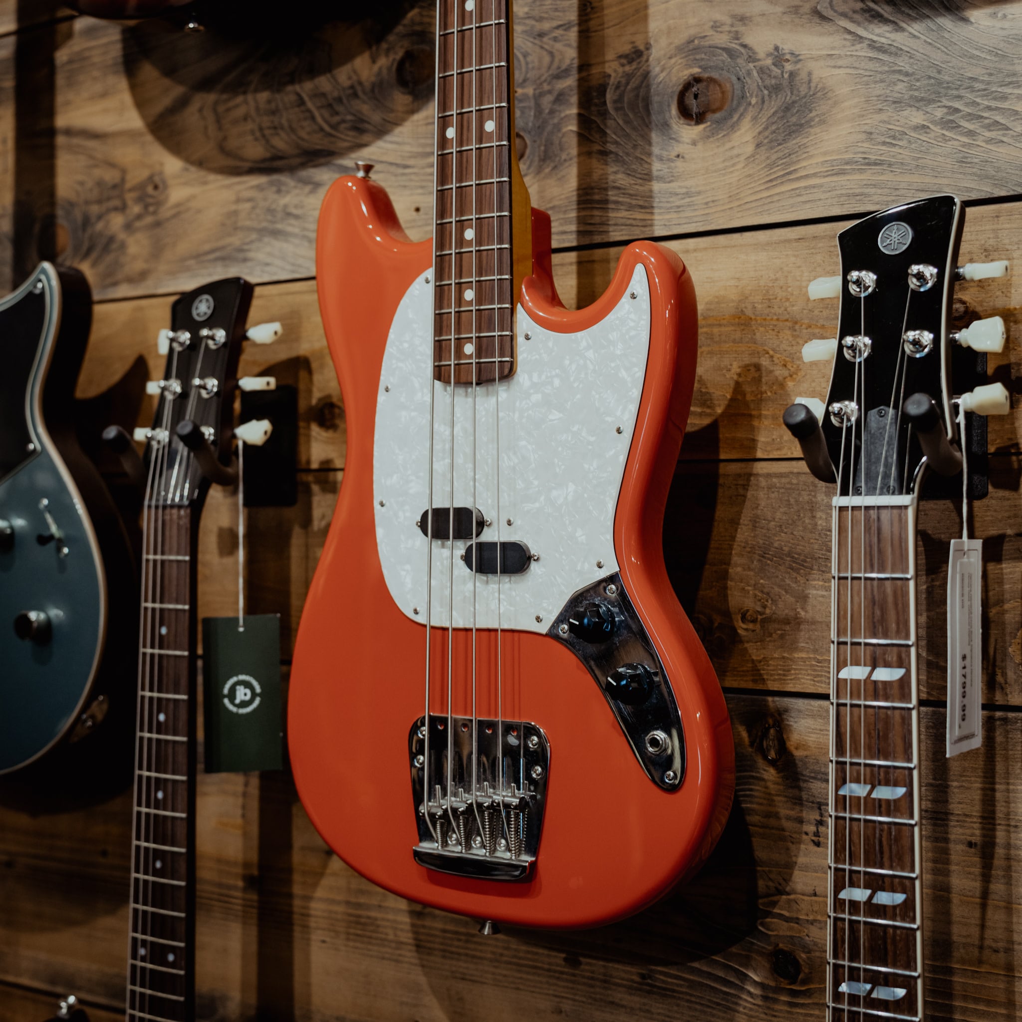 Fender MB98 Mustang Bass Reissue, Crafted in Japan, Fiesta Red w/Case