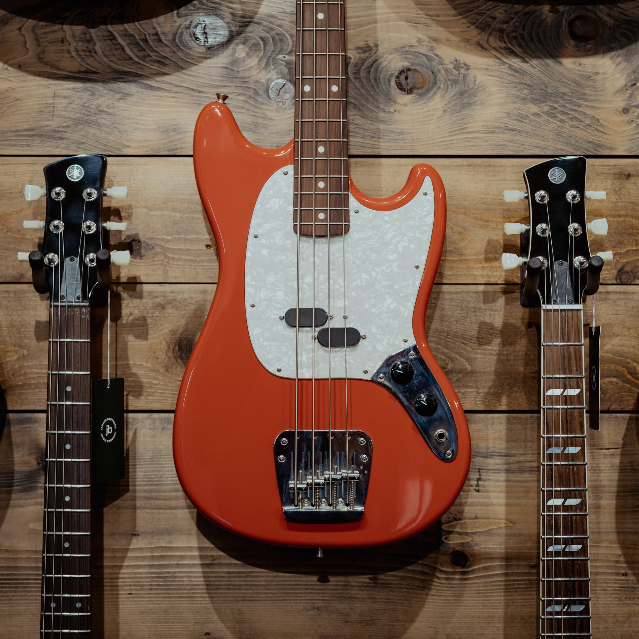 Fender MB98 Mustang Bass Reissue, Crafted in Japan, Fiesta Red w/Case