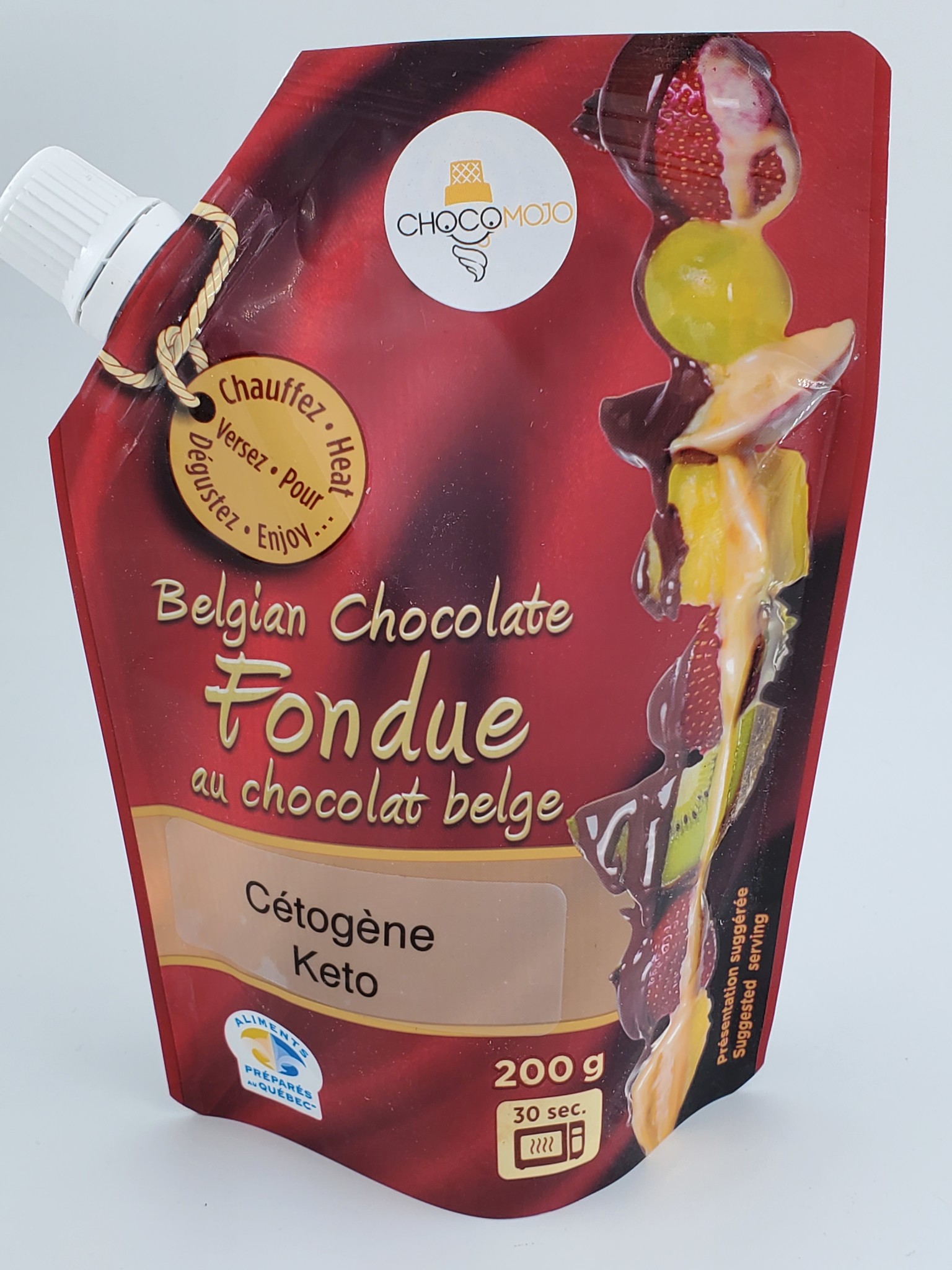 Fondue au chocolat belge Cétogène 200 gr