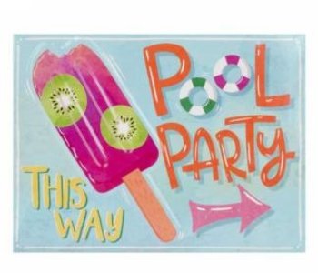 Plaque murale Pool Party