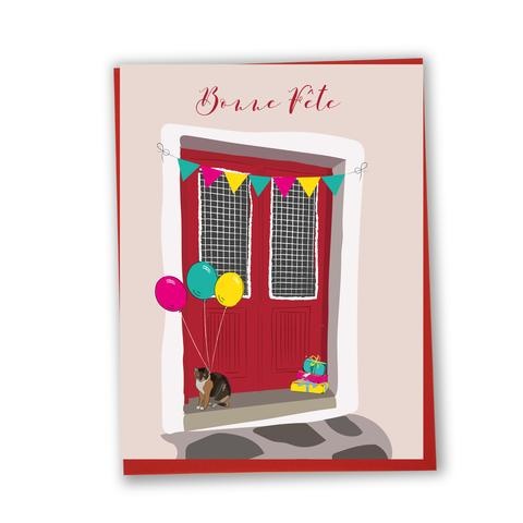 Carte joyeux anniversaire beauté bonne fête livres jeune femme véranda –  Lili graffiti