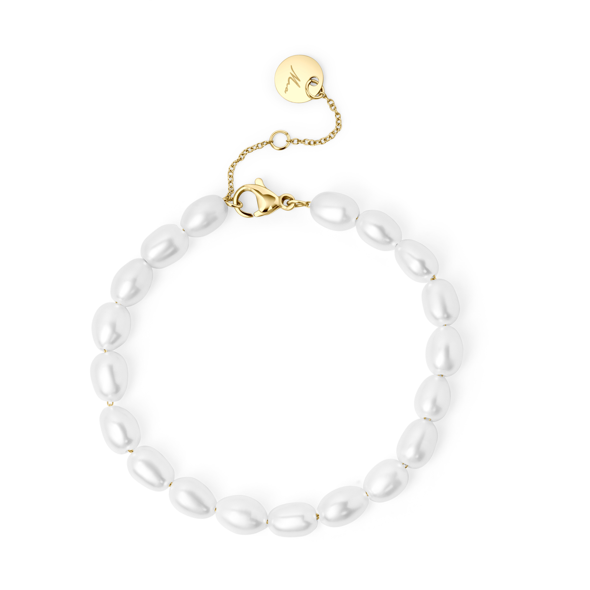 Bracelet de perles Chrystal- or jaune