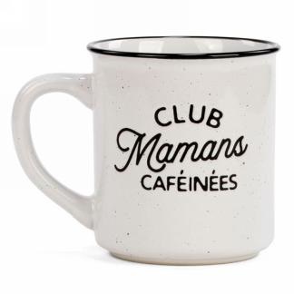 Tasse en céramique blanche Club Mamans cafeinees