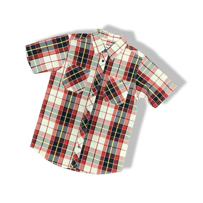 Collar Short Sleeve Button Down