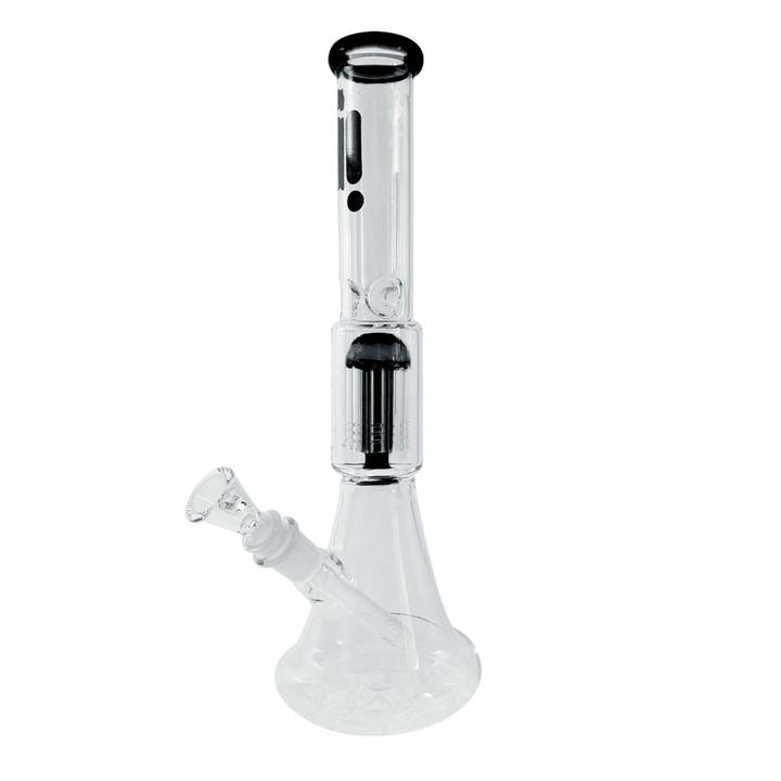 Infyniti Infyniti 14" Beaker Lip Base Colour Accent on Crown & Perc w/ 8-Arm Tree Perk & Ice Pinch