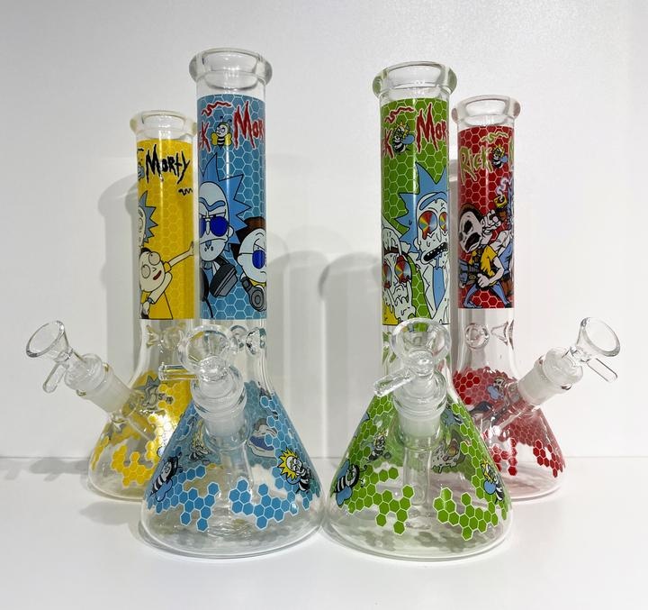 Pollen Extractors PE 11" Rick and Morty Honeycomb Wrap Beaker (GLB-008)