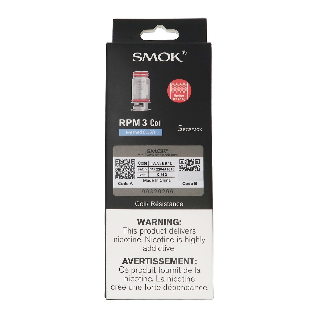 SMOK SMOK RPM 3 Coils (Pack of 5)