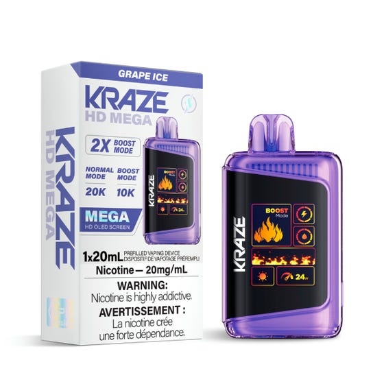 Kraze HD Mega Kraze HD Mega - Grape Ice (MB)