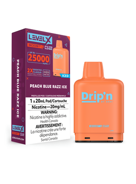 Level X Drip'n Boost Level X Drip'n Boost - Peach Blue Razz Ice (MB)