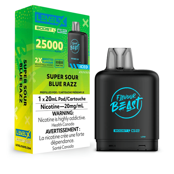 Level X Boost Level X Boost - Super Sour Blue Razz Iced (MB)