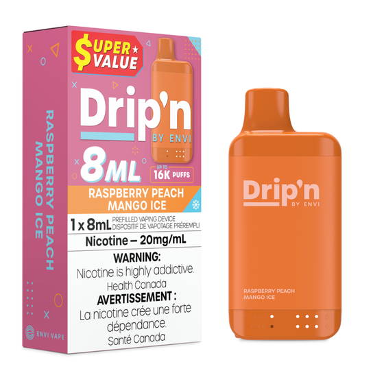 Drip'n 8ml Drip'n 8ml - Raspberry Peach Mango Ice (MB)