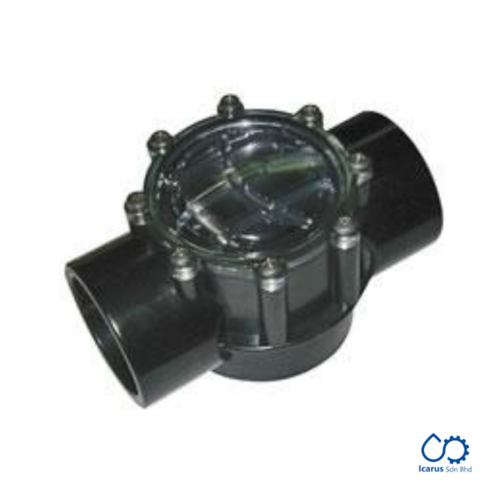 Waterco Flow Check Valve 180 deg (50/65mm) black