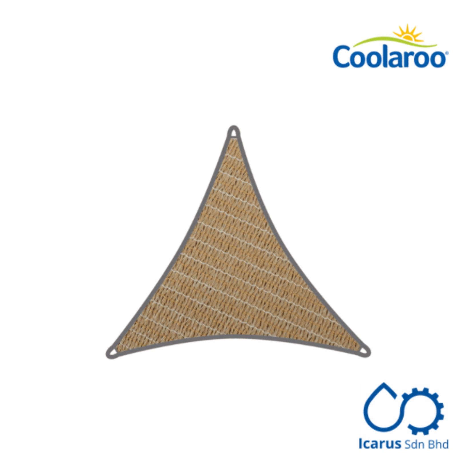 Coolaroo Commercial Grade Shade Sail Triangle 6.5m, Color Beech