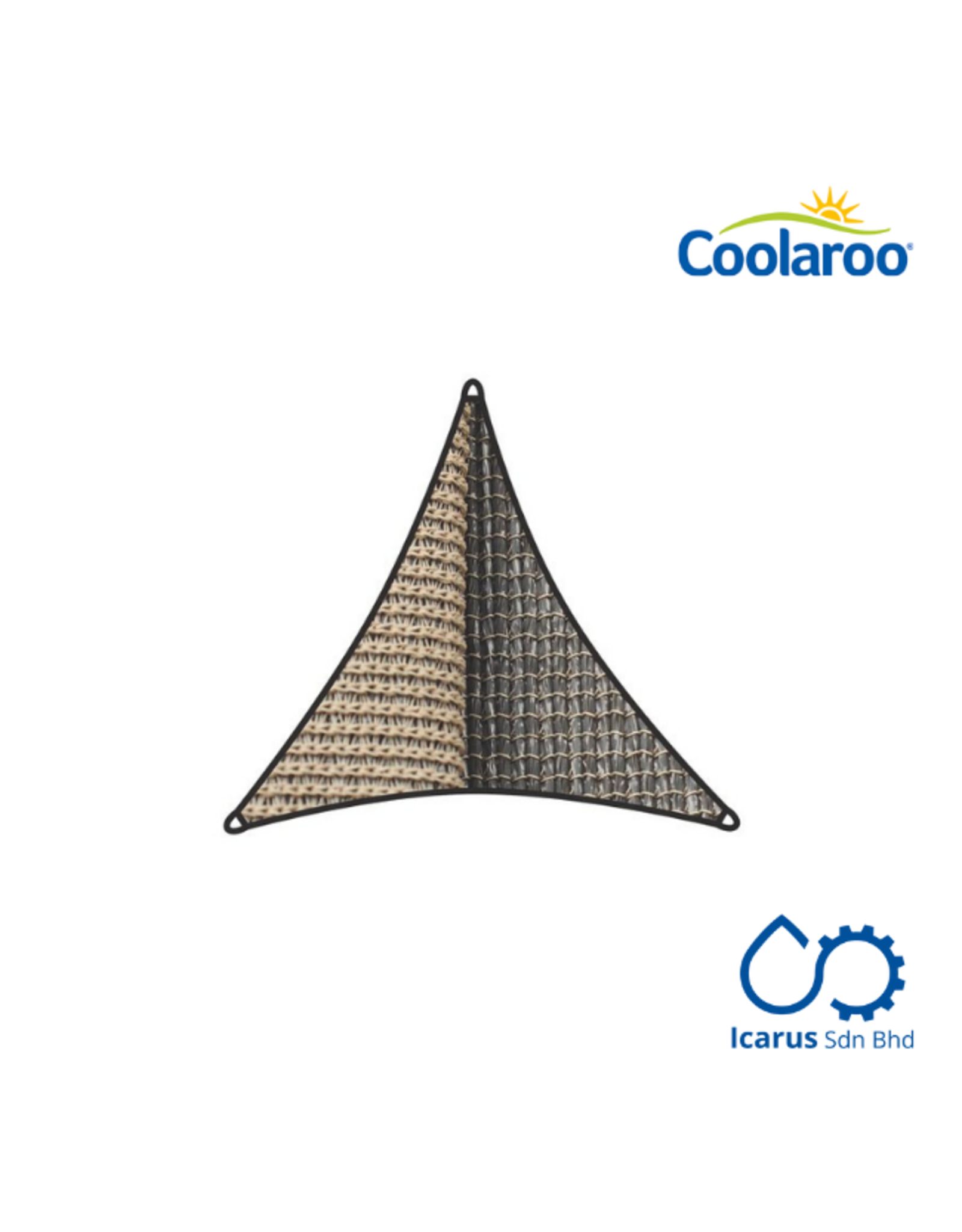 Coolaroo Commercial Grade Dualshade Sail Triangle 5m, Color Cobblestone
