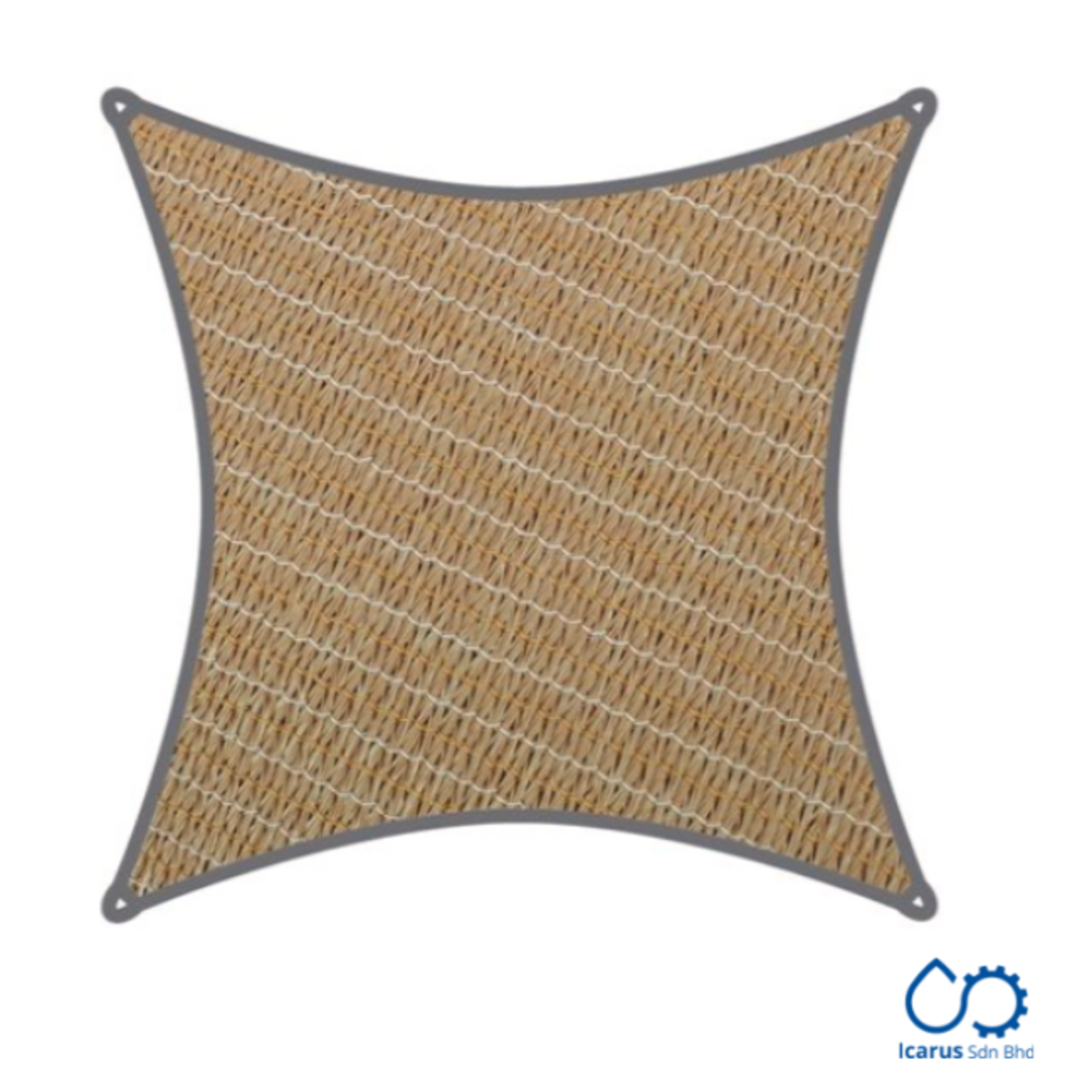 Coolaroo Commercial Grade Sail Square 5.4 m, Color Beech