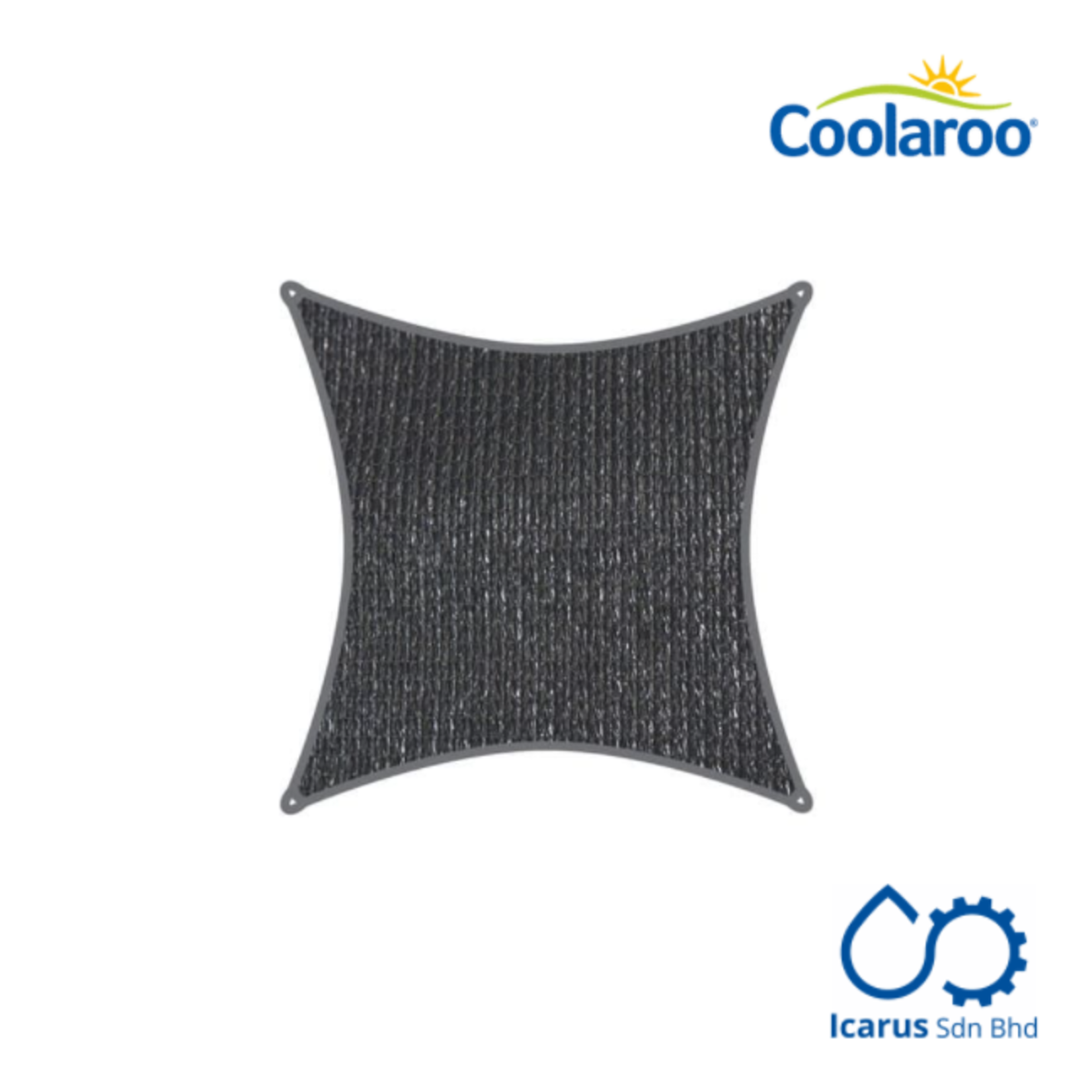 Coolaroo Commercial Grade Sail Square 5.4m, Color Graphite