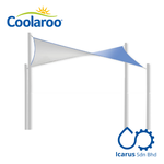 Coolaroo Commercial Grade DualShade Square Sail 5.4m, Color Santorini