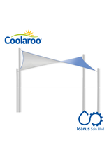 Coolaroo Commercial Grade Dualshade Square Sail 5.4m, Color Santorini