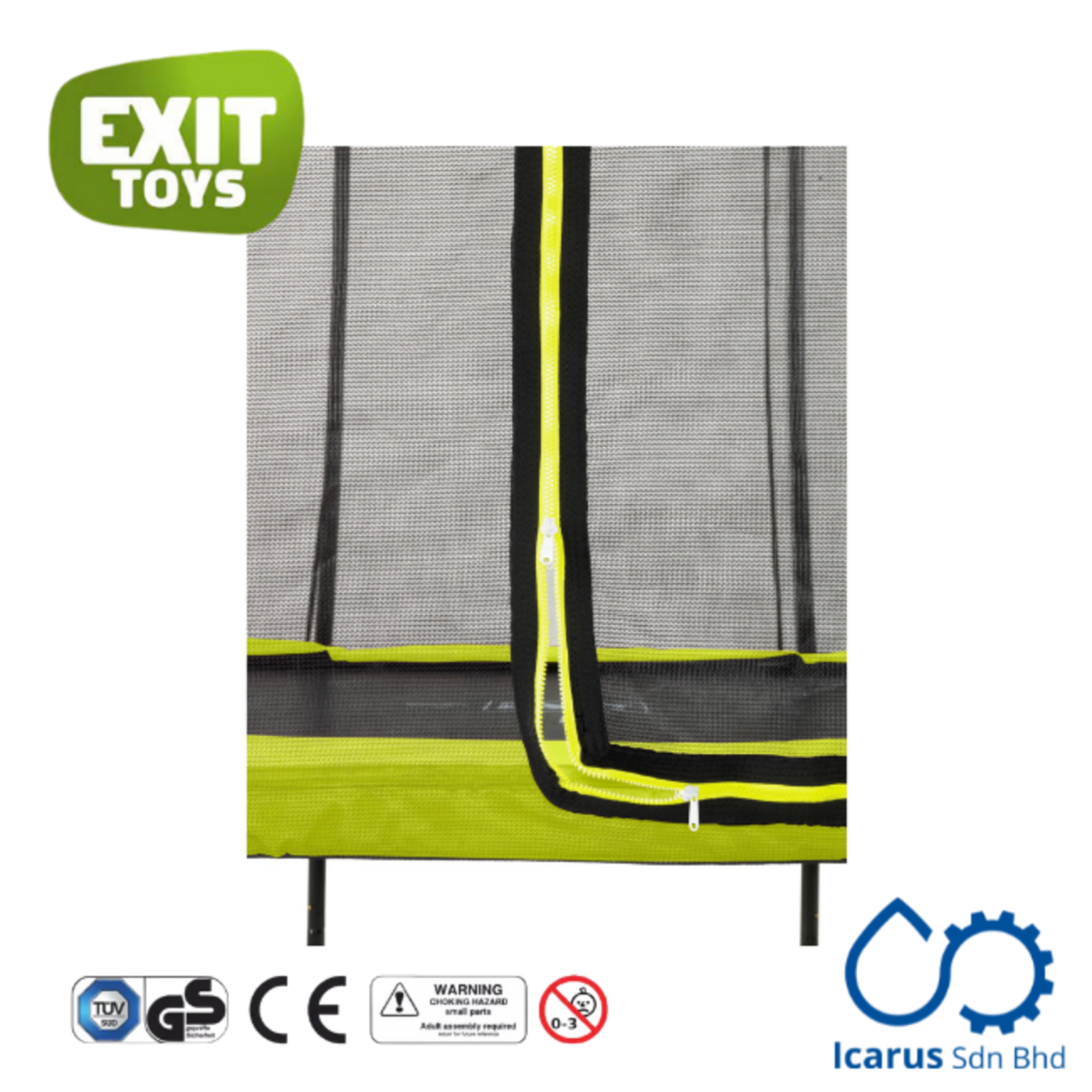 EXIT Toys Silhouette Trampoline ø 305 cm (10ft), Color Lime Green