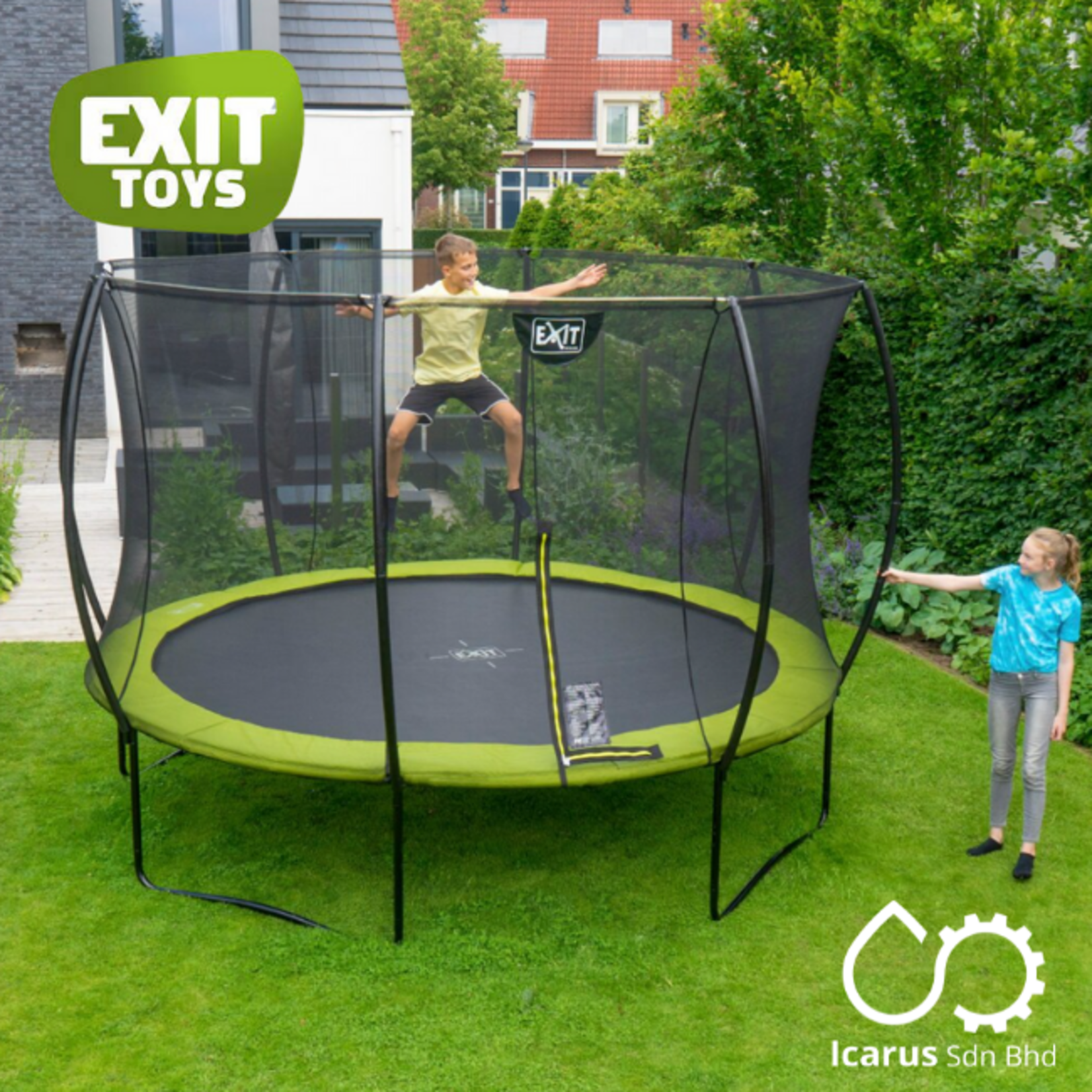 EXIT Toys Silhouette Trampoline ø 366 cm (12ft), Color Lime Green