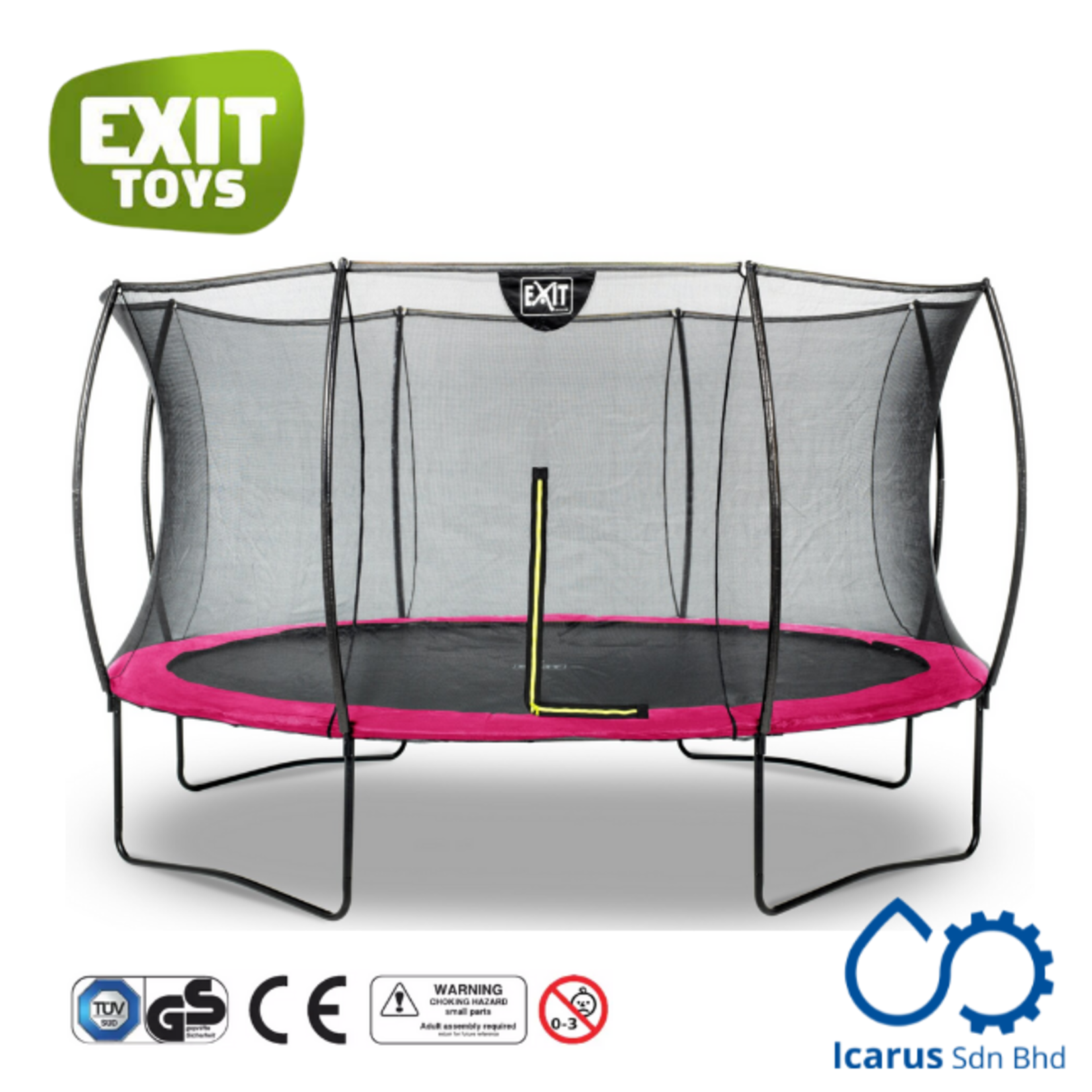 EXIT Toys Silhouette Trampoline ø 366 cm (12ft), Color Pink