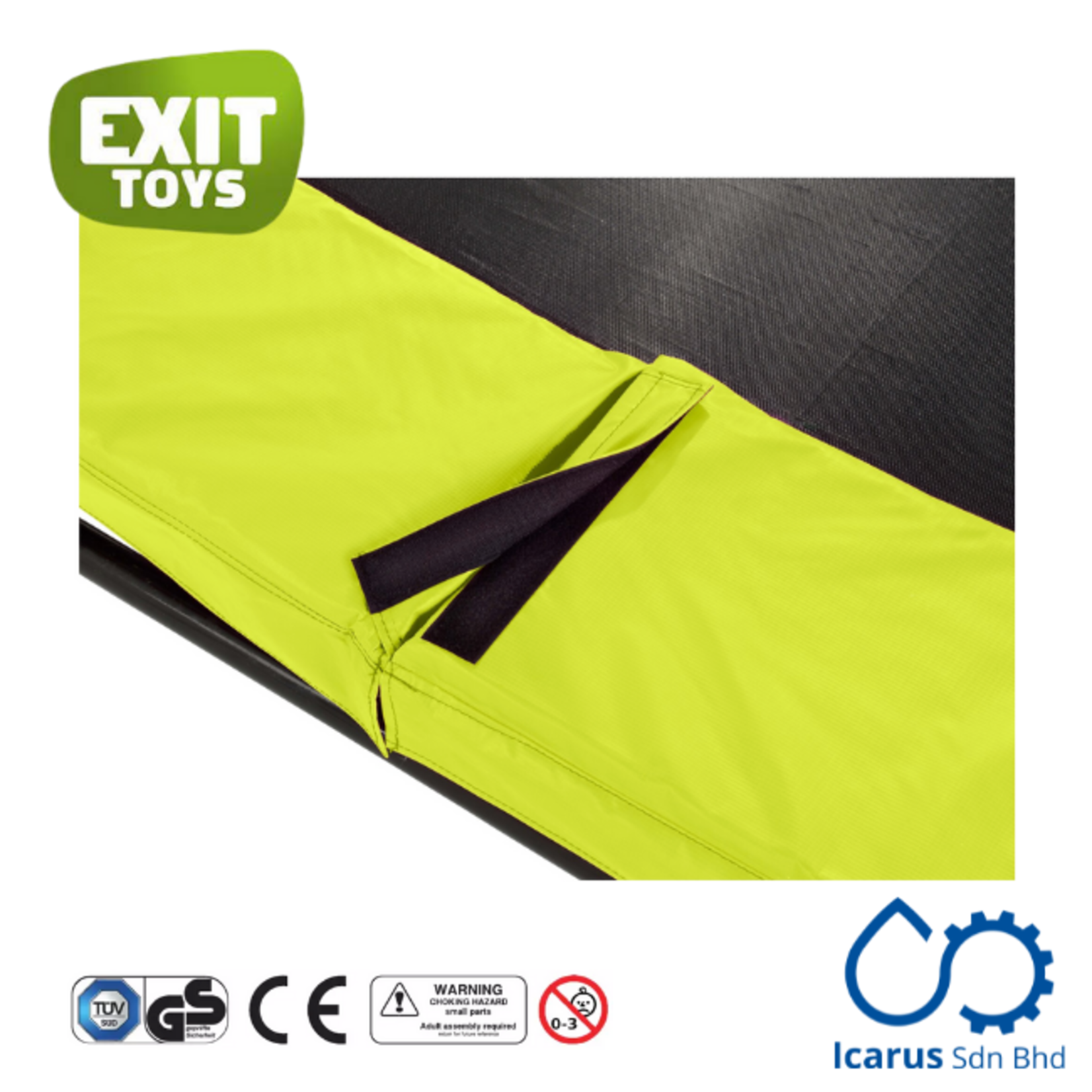 EXIT Toys Silhouette Trampoline ø 427 cm (14ft), Color Lime Green