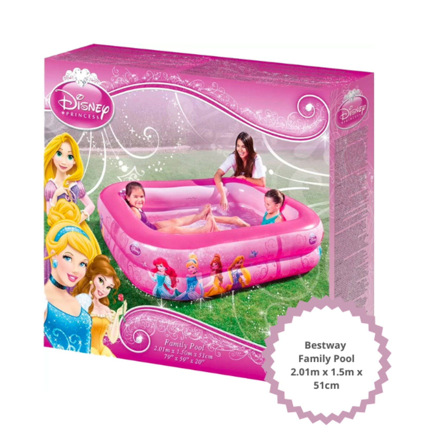 Bestway Family Pool Disney Princess 2.01m x 1.5m x 51cm