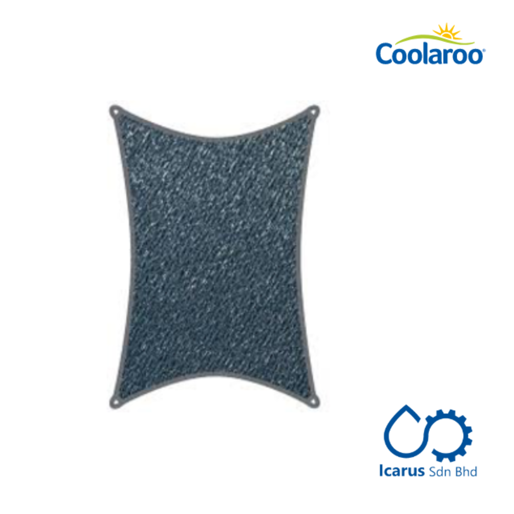 Coolaroo Commercial Grade Sail Rectangle 5x3m, Color Slate