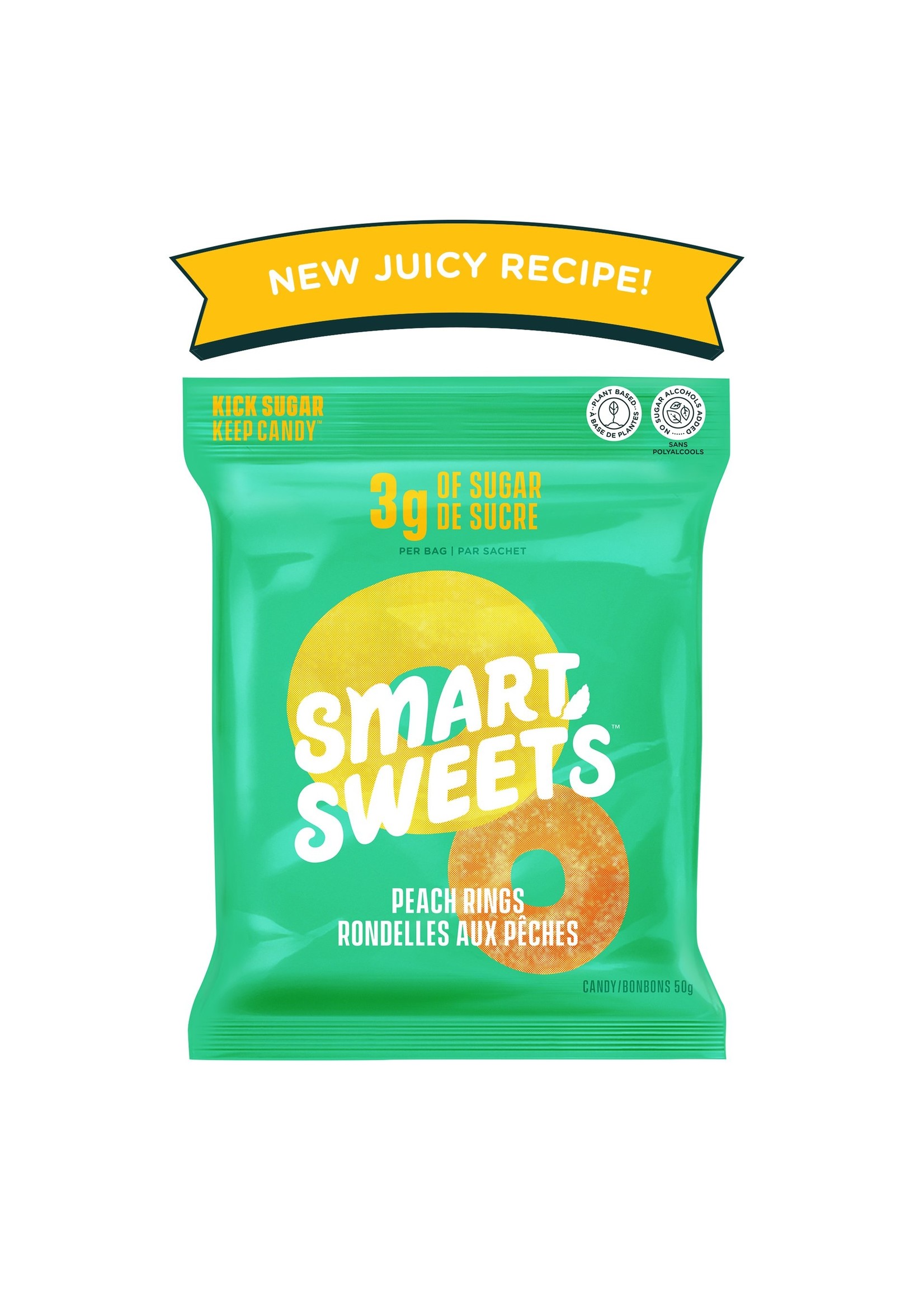 SmartSweets Food -  Smart Sweets Peach Rings 50g