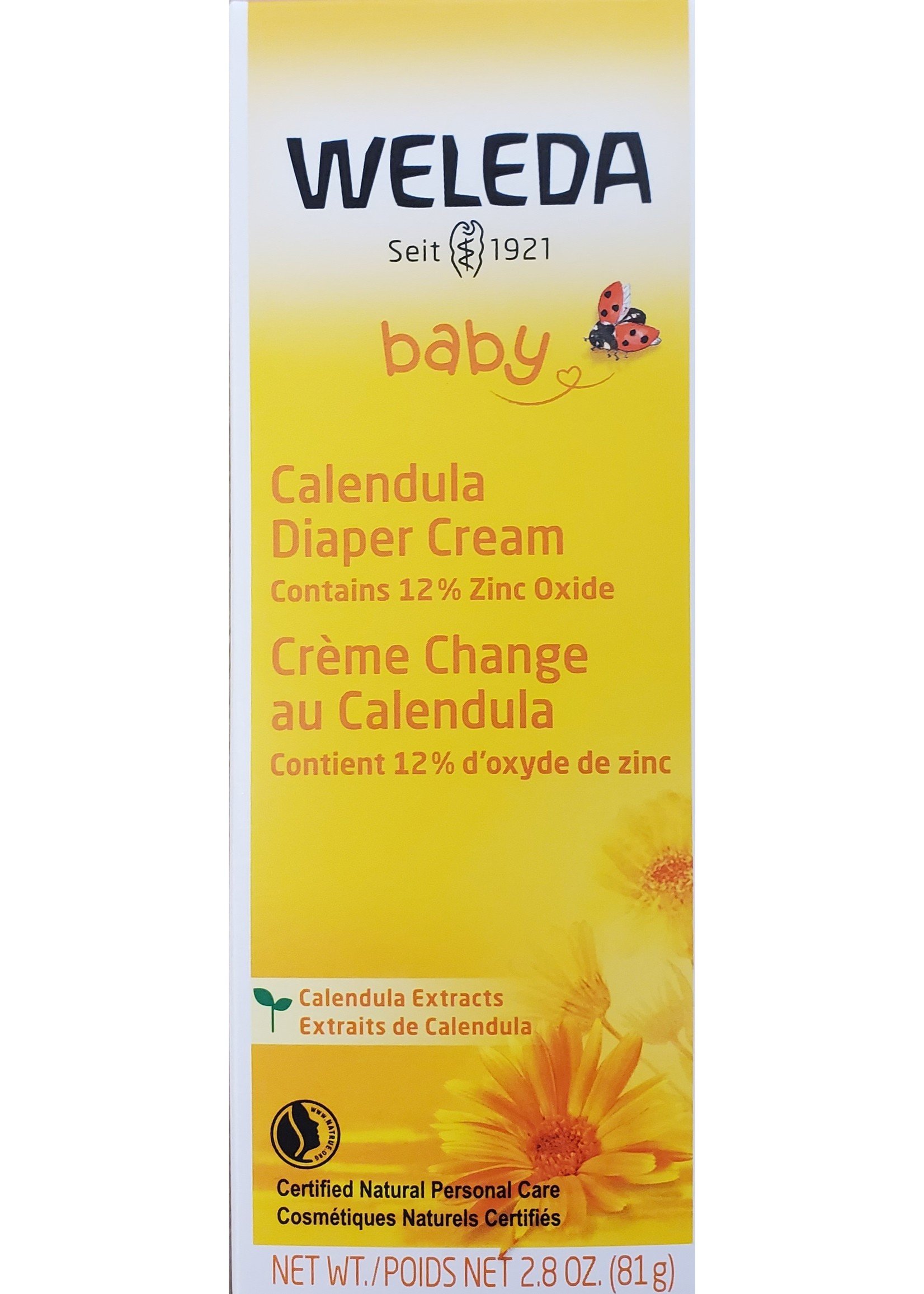 Weleda Baby Calendula Diaper Rash Cream Calendula Extracts 2.9 oz (81 g)