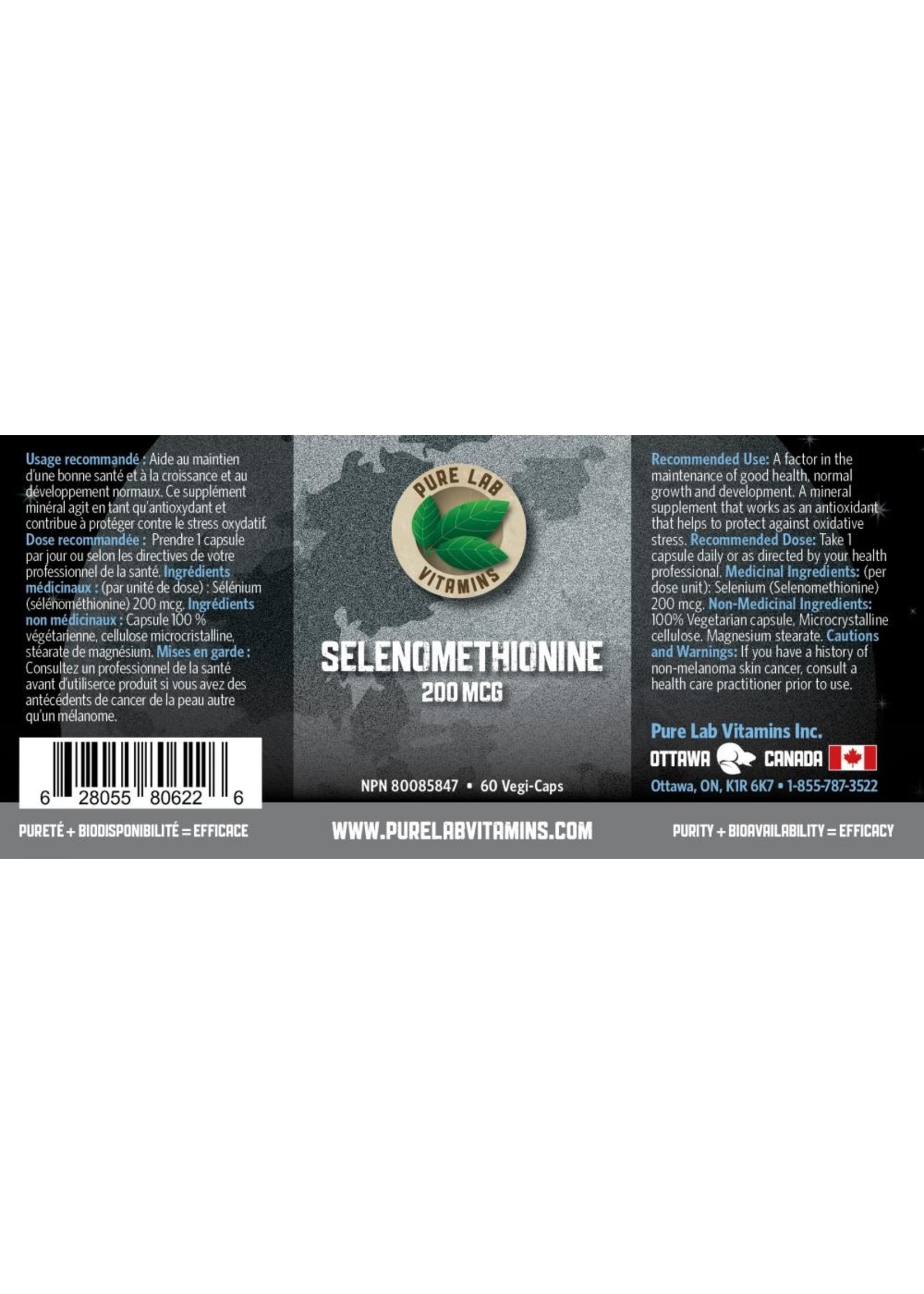 Pure lab Pure Lab Vitamins Selenomethionine 200mcg 60 Veg Capsules