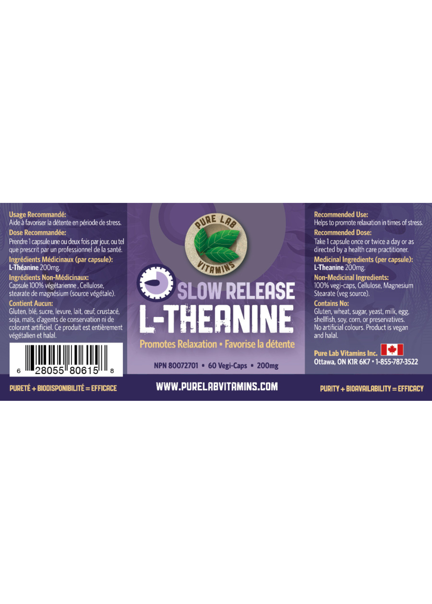 Pure lab Pure Lab L-Theanine Slow Release 200mg