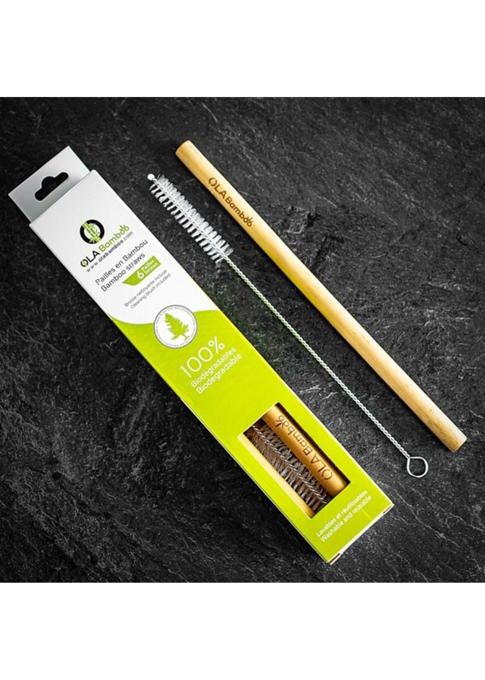 Ola Bamboo Ola Bamboo Straws 6pk