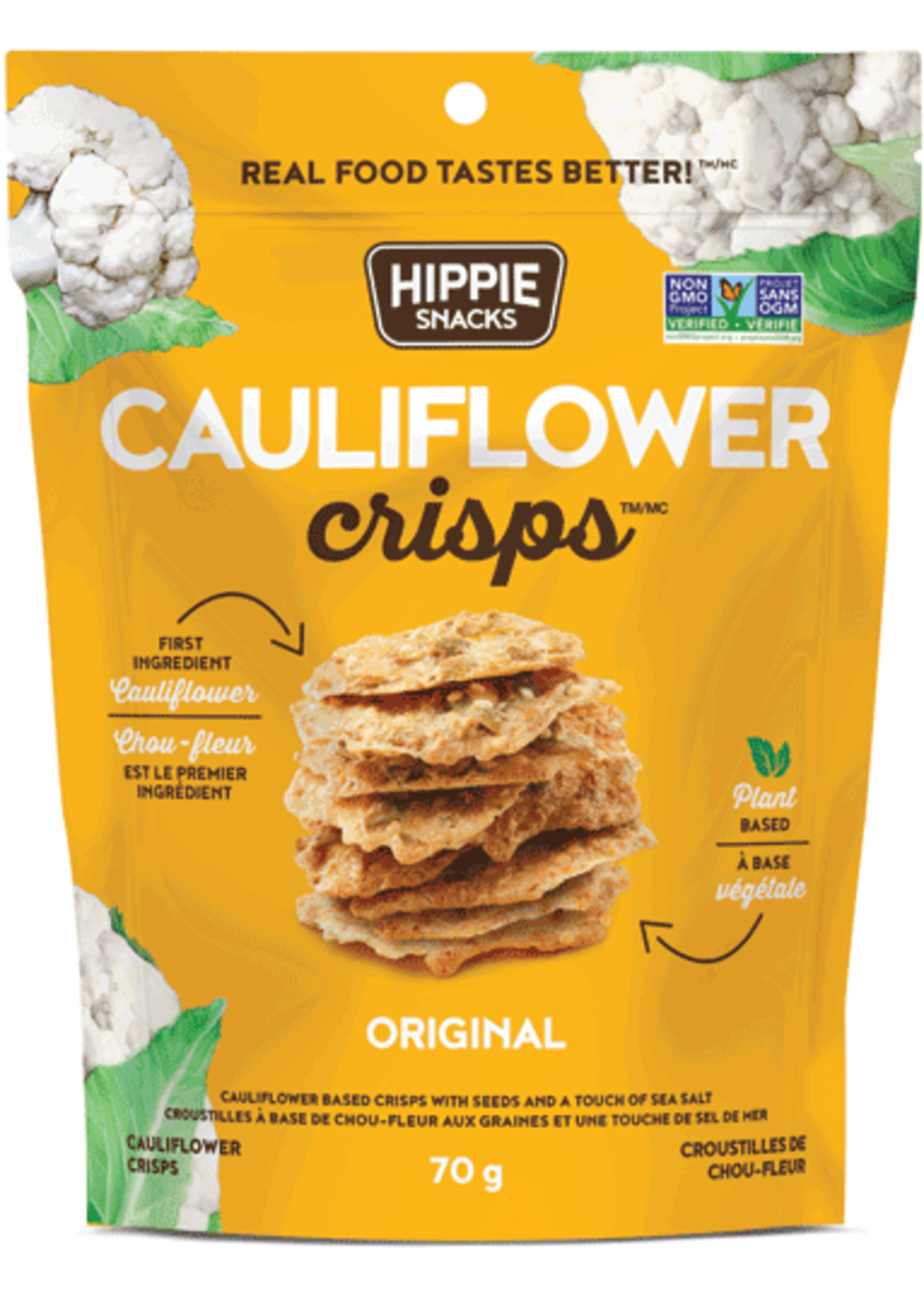 Hippie Snacks Cauliflower Crisps SEA SALT ORIGINAL