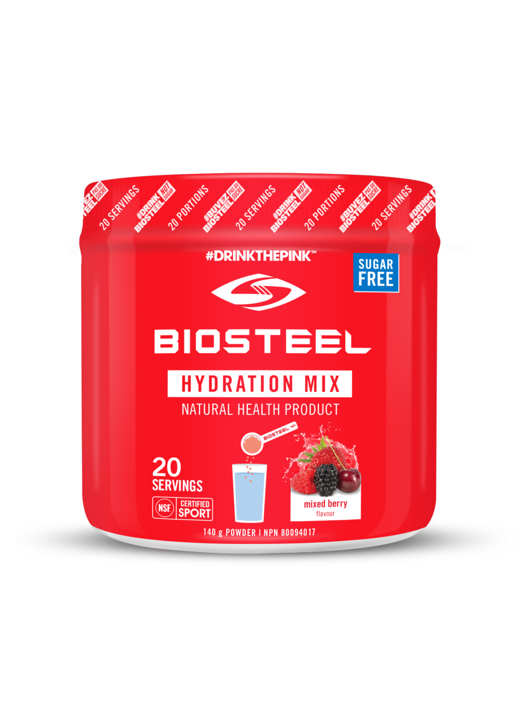 BioSteel Sports Berry Hydration Mix 140g 20 Servings